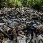 Thousands of gas masks abandoned in the Latvian forest